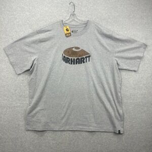 Carhartt T Shirt Mens 4XL Gray Relaxed Short Sleeve Heavyweight Camo Graphic NEW